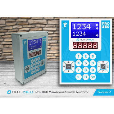 PRO-860 membrane switch tasarımı yarışmasına tasarımcı belirgin tarafından sunulan  tasarım 