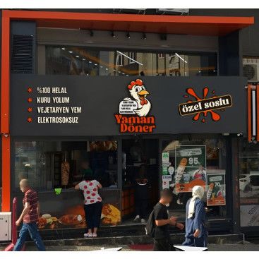 Kuru Yolum Helal Tavuk Döner Markası  yarışmasına tasarımcı Agolafer tarafından sunulan  tasarım 