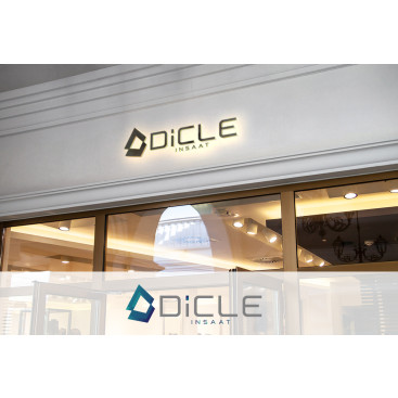 DİCLE İNŞAATA LOGO TASARIMI yarışmasına tasarımcı ELORA DESIGN tarafından sunulan  tasarım 