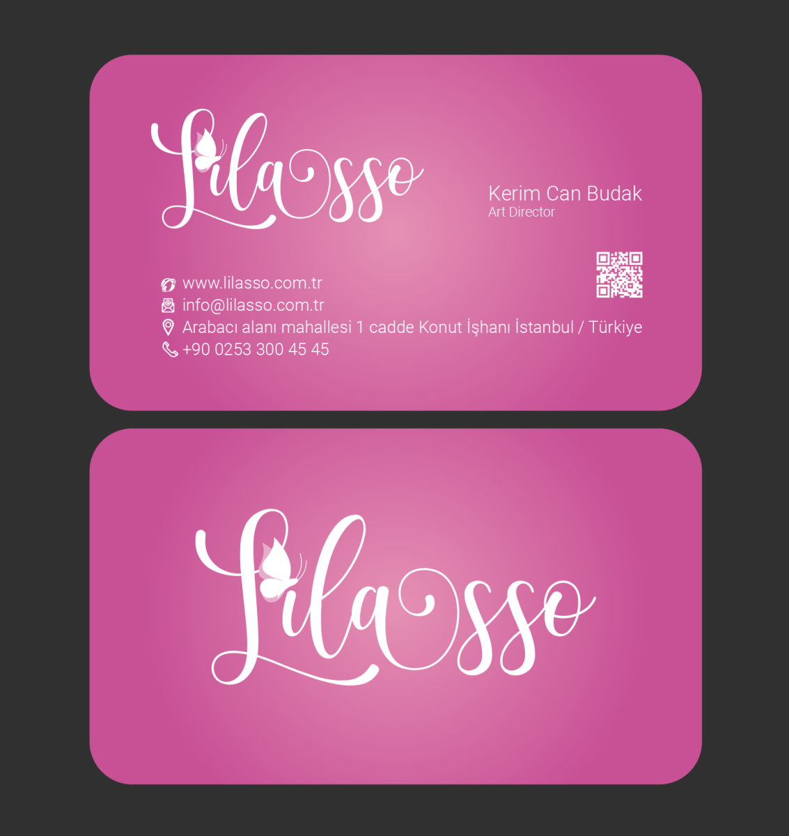 Tasarlayan Ayes Tasarım-''LİLASSO'' MARKASI İÇİN LOGO-KARTVİZİT