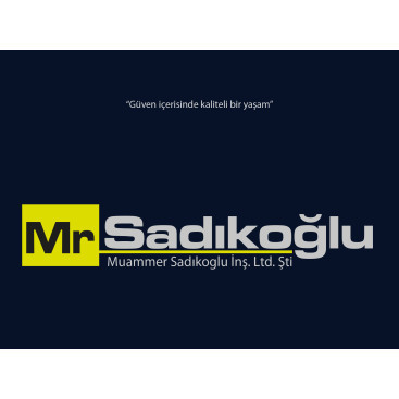 mr SADIKOGLU İNŞAAT Logo  yarışmasına tasarımcı A.TalhaD tarafından sunulan  tasarım 