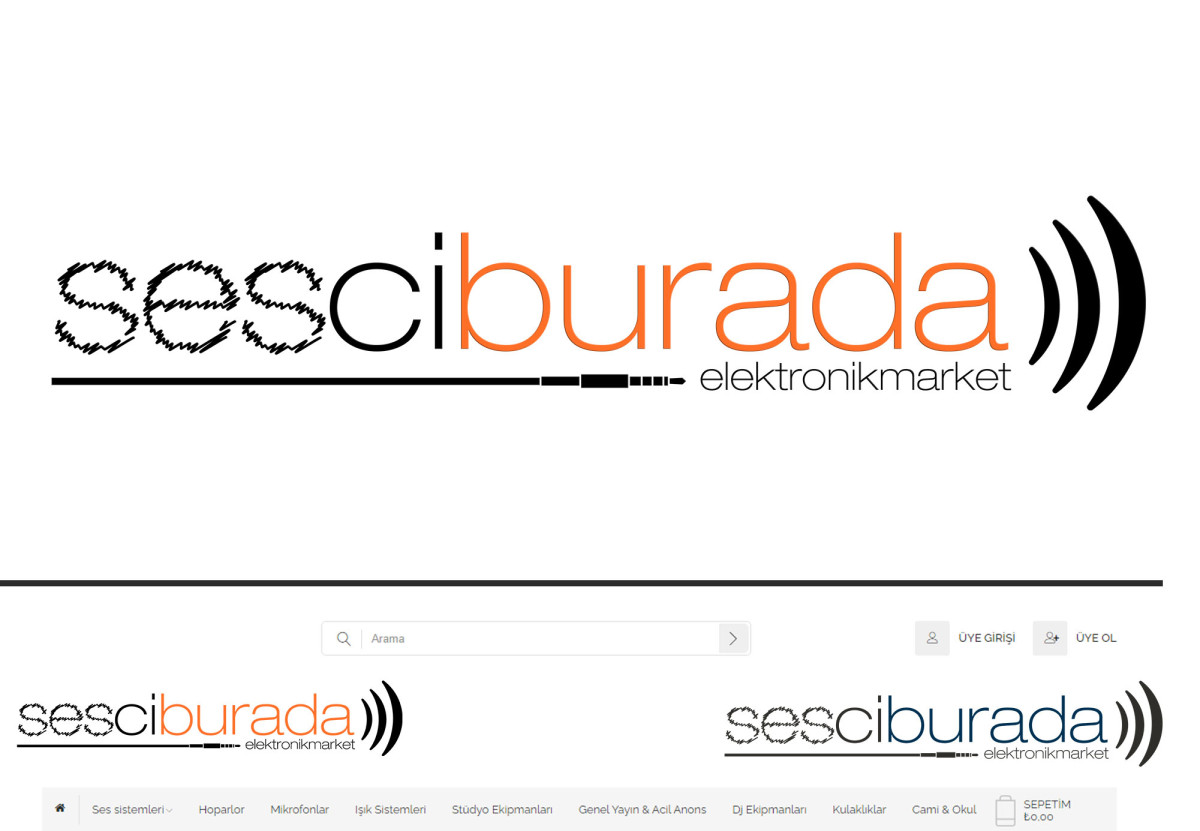 Tasarlayan X168-Sesciburada E-Ticaret sistemiz için logo