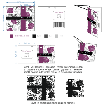 BAYAN GİYİM ÜRÜNLERİNE  ETİKET İSTİYORUZ yarışmasına tasarımcı Smyrnamed tarafından sunulan  tasarım 