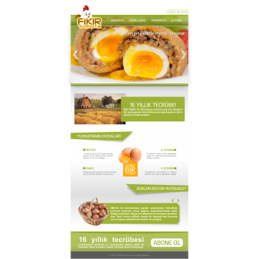 YUMURTA FİRMAMIZA WEB TASARIM yarışmasına tasarımcı Morbelium Grafik tarafından sunulan  tasarım 