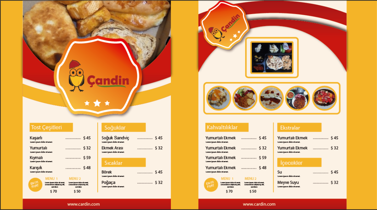 Tasarlayan Designetry-Yemek Menu Brosur