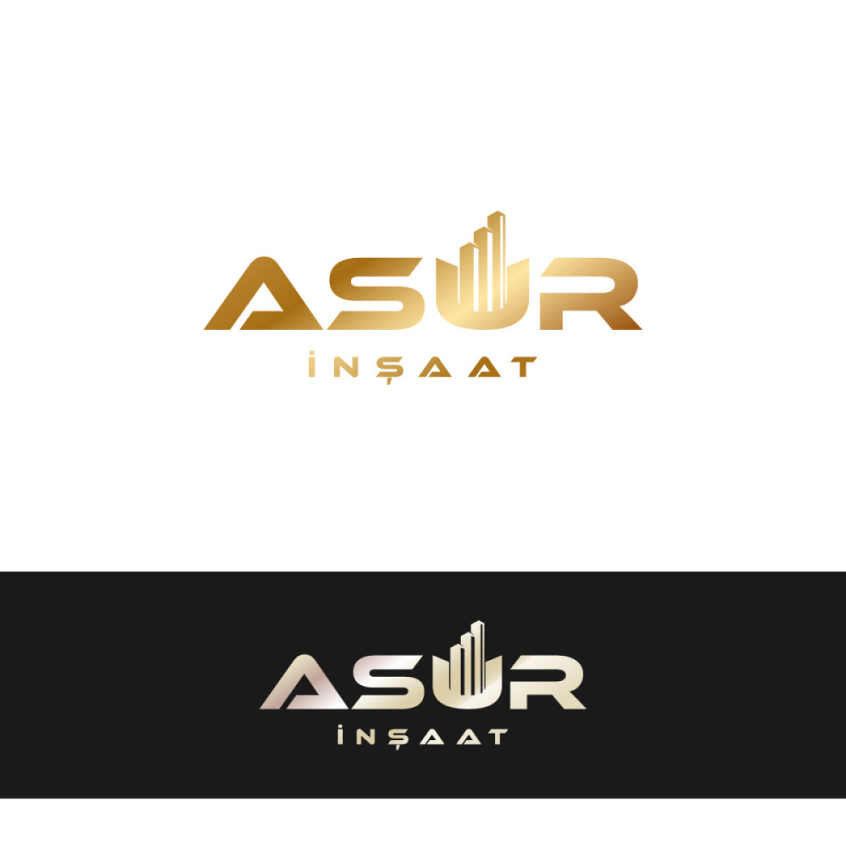 Tasarlayan gokhandesignr-ASUR İNŞAAT İÇİN LOGO TASARIM