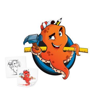 yapı market için maskot yarışmasına tasarımcı x2 tarafından sunulan  tasarım 