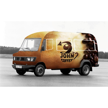 John Coffey Minibüs Giydirme yarışmasına tasarımcı barpek tarafından sunulan  tasarım 