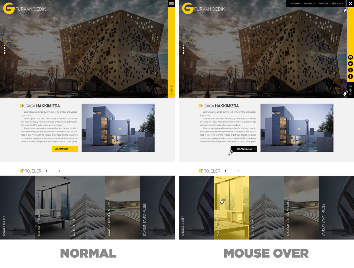 Tasarlayan Boss Reklam-Mimari Tasarım sitesi / Modern ve Basic