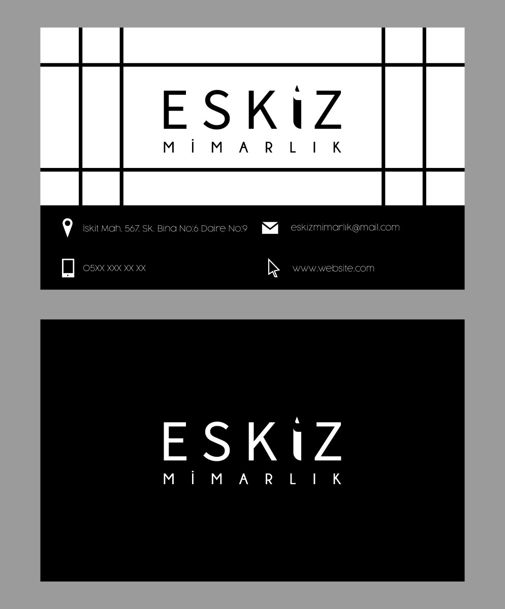 Tasarlayan Bahadır Evrim Doğan-SADE VE ŞIK logo ve kartvizit