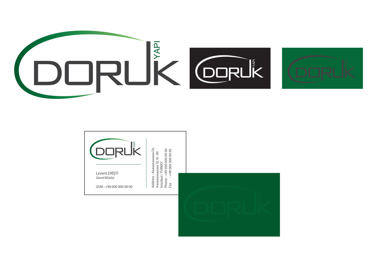 Tasarlayan hykseL-Doruk Yapı Aş. Logo, kartvizit tasarımı