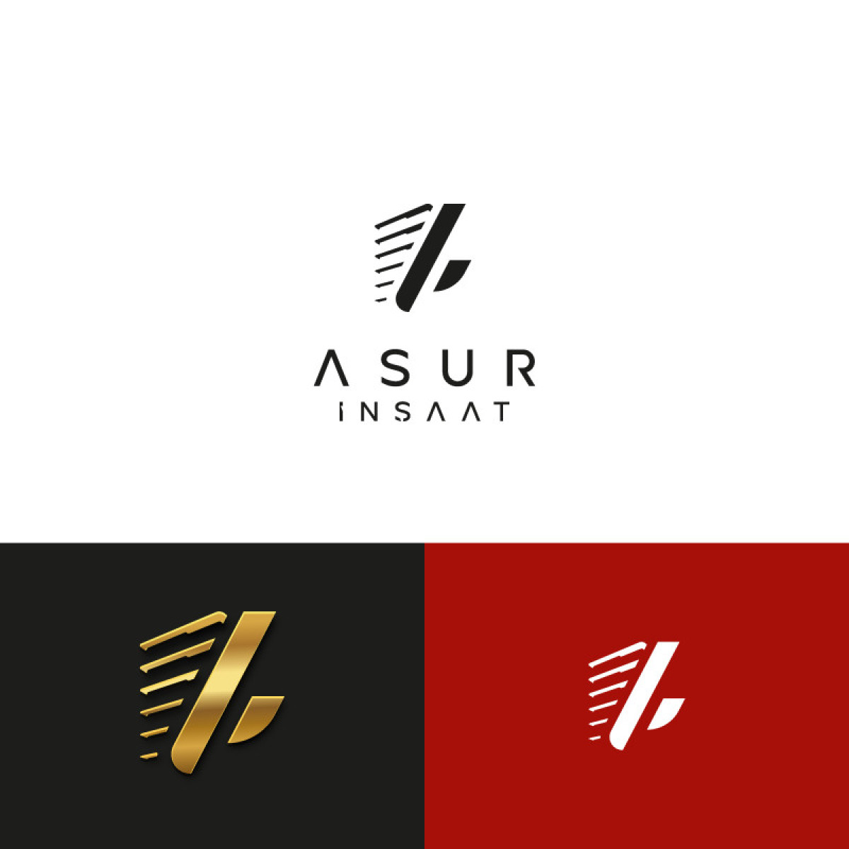 Tasarlayan fatihyilmaz-ASUR İNŞAAT İÇİN LOGO TASARIM