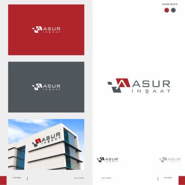 ASUR İNŞAAT İÇİN LOGO TASARIM yarışmasına tasarımcı omerardicli tarafından sunulan  tasarım 