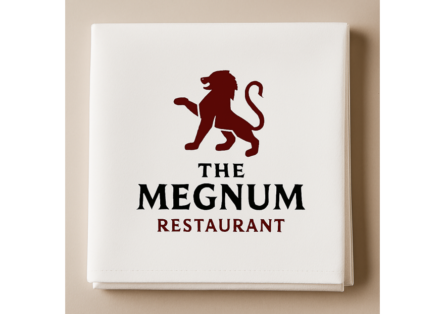 The Megnum Restoranı İçin Logo Tasarım. yarışmasına tasarımcı inanç doğan tarafından sunulan  tasarım 