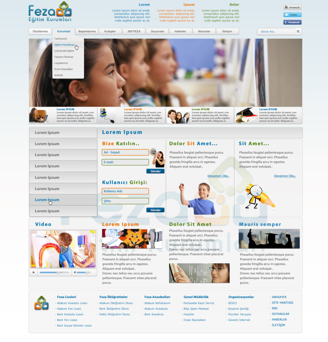 Tasarlayan onyxus-Özel Okul Web Sitesi