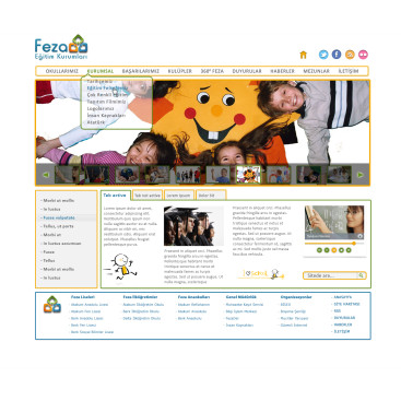 Özel Okul Web Sitesi yarışmasına tasarımcı onyxus tarafından sunulan  tasarım 