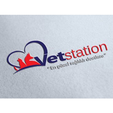 VET STATION VETERİNER KLİNİĞİ   LOGO  yarışmasına tasarımcı dream_design tarafından sunulan  tasarım 