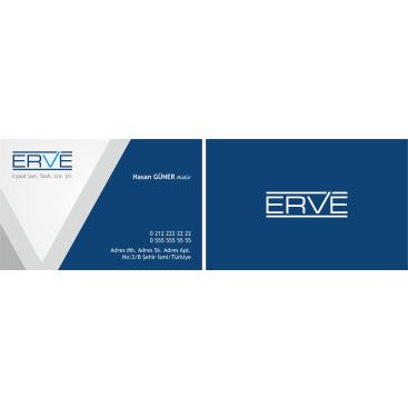 ERVE İnşaat İçin Logo+KurumsalKimlik yarışmasına tasarımcı hasanguner tarafından sunulan  tasarım 
