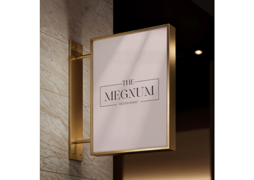 The Megnum Restoranı İçin Logo Tasarım. yarışmasına tasarımcı Ömersysl tarafından sunulan  tasarım 