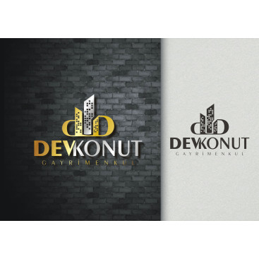 Emlak ofisine kurumsal kimlik ve logo yarışmasına tasarımcı RΛPİDO tarafından sunulan  tasarım 