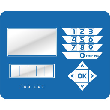 PRO-860 membrane switch tasarımı yarışmasına tasarımcı wAres tarafından sunulan  tasarım 
