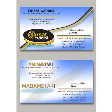 2 Marka Tek Kartvizit yarışmasına tasarımcı Erdem creative  tarafından sunulan  tasarım 