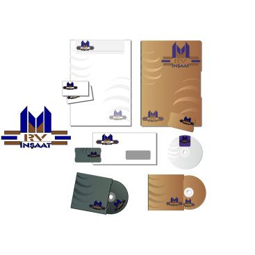 ERVE İnşaat İçin Logo+KurumsalKimlik yarışmasına tasarımcı gDesign. tarafından sunulan  tasarım 