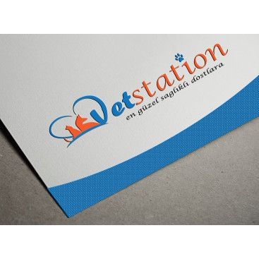 VET STATION VETERİNER KLİNİĞİ   LOGO  yarışmasına tasarımcı dream_design tarafından sunulan  tasarım 
