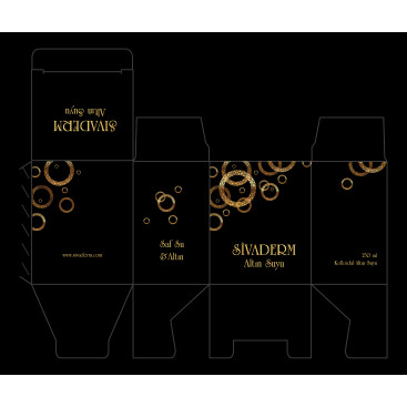 kolloidal  altınsuyu  etiket ve kutu  yarışmasına tasarımcı Velut Munis tarafından sunulan  tasarım 