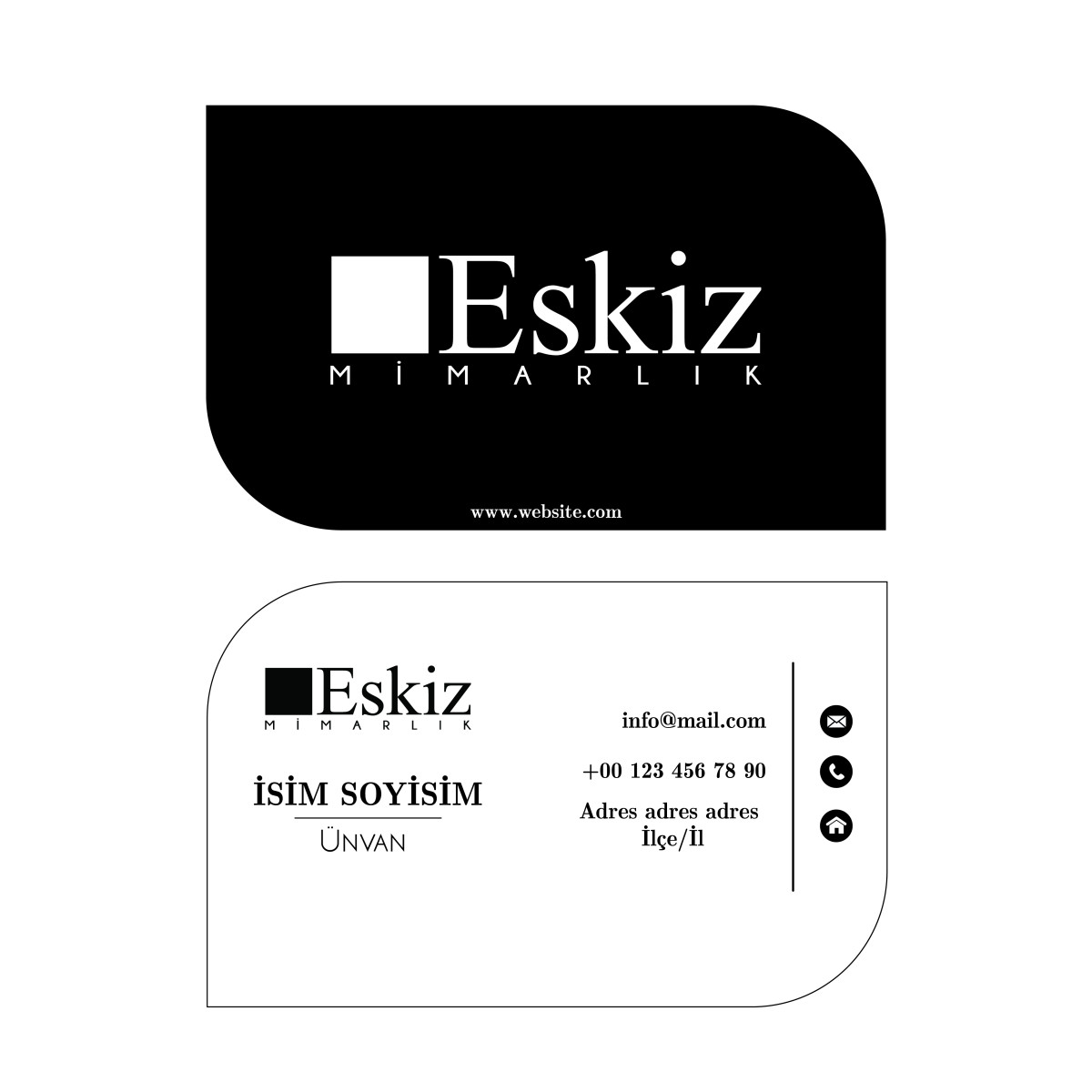 Tasarlayan Arda Çeliktaş-SADE VE ŞIK logo ve kartvizit