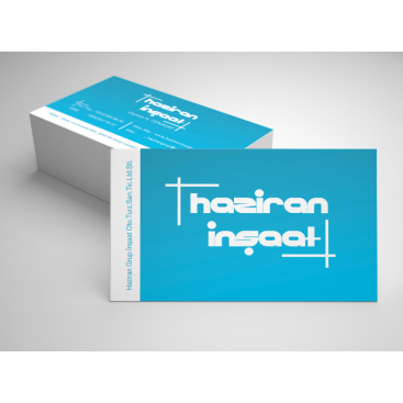 Haziran İnşaat'ın kartvizitini tasarla yarışmasına tasarımcı ferdisenel tarafından sunulan  tasarım 