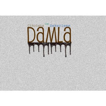 DAMLA Çikolata ve Şekerleme logo tasarım yarışmasına tasarımcı TeZCaN tarafından sunulan  tasarım 