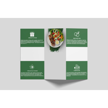 Wunschtablett Broşür yarışmasına tasarımcı serbestt tarafından sunulan  tasarım 