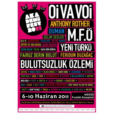Akademifest 2011 Afiş Tasarımı yarışmasına tasarımcı burranazzo tarafından sunulan  tasarım 