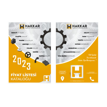 HAKKAR MAKİNA FİYAT LİSTESİ KAPAK SAYFA yarışmasına tasarımcı Underrated tarafından sunulan  tasarım 