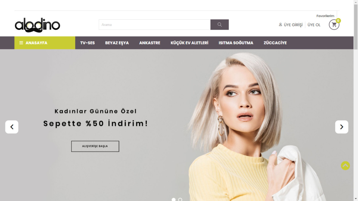 Tasarlayan Creamaxi-(alodino.com) e ticaret sitesi için 