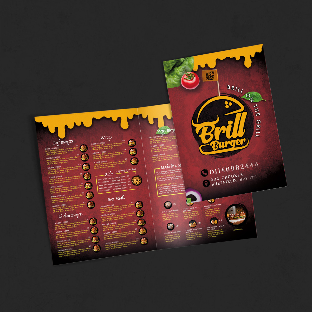 Tasarlayan dadazib-Burger Restoran Menu Tasarimi 