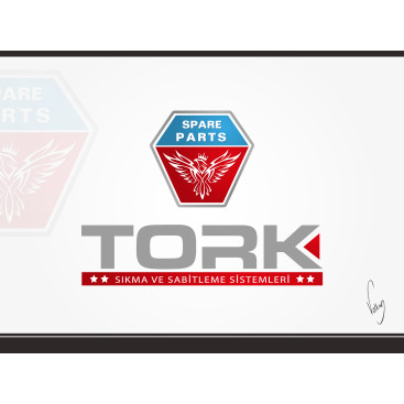 Otomotiv yedek parça logo tasarımı yarışmasına tasarımcı volkanKocaman tarafından sunulan  tasarım 