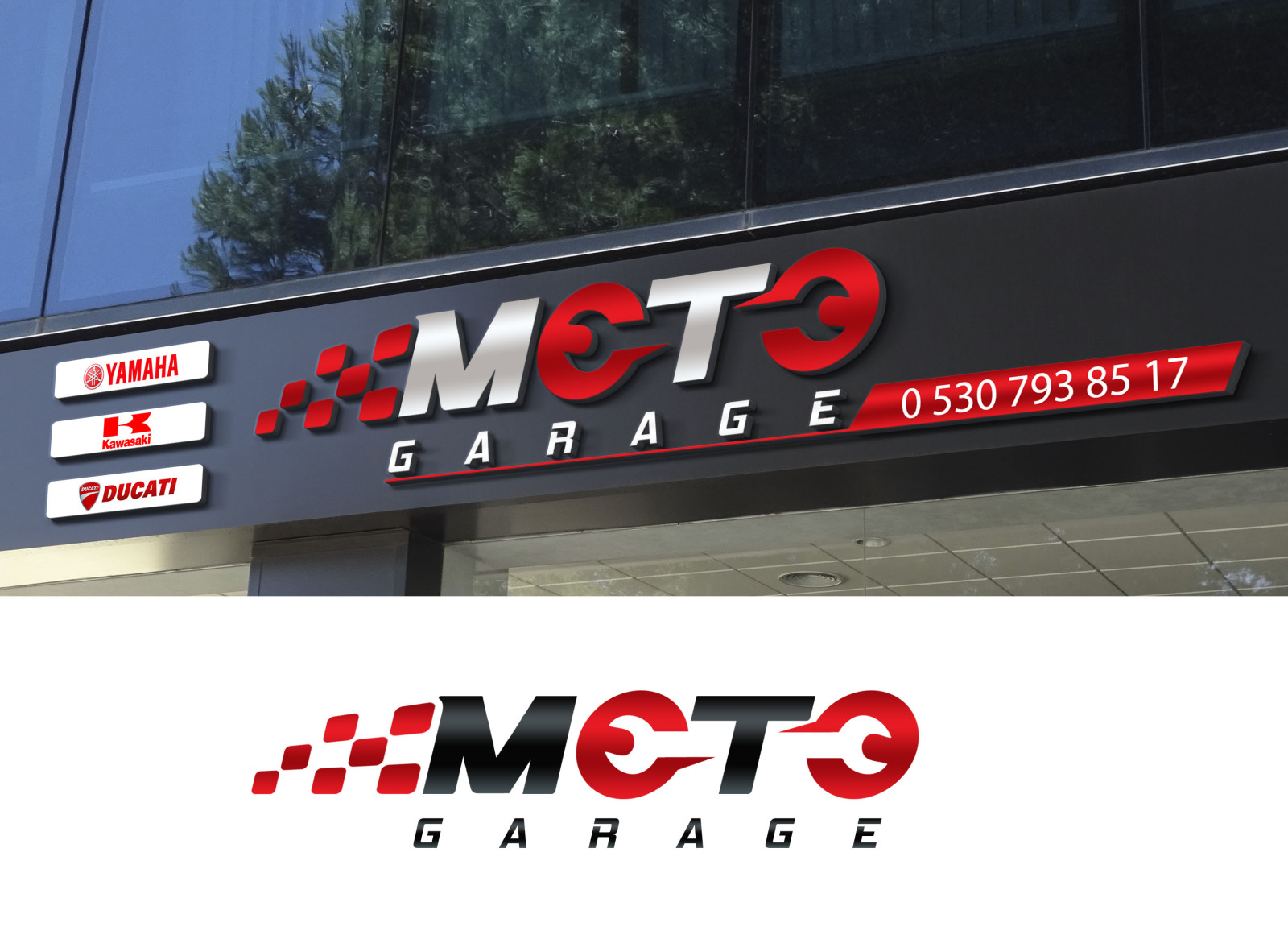 Tasarlayan A.Güler-Motosiklet Tamirhane Logo ve Tabela