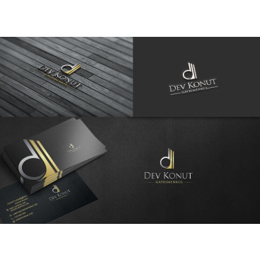 Emlak ofisine kurumsal kimlik ve logo yarışmasına tasarımcı yeliztasarım tarafından sunulan  tasarım 