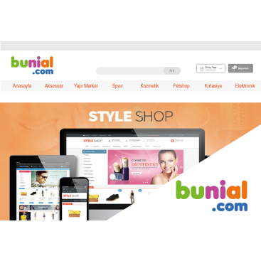 ALIŞVERİŞ SİTESİ İÇİN LOGO yarışmasına tasarımcı byGrafiker tarafından sunulan  tasarım 