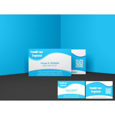 Haziran İnşaat'ın kartvizitini tasarla yarışmasına tasarımcı Alsado tarafından sunulan  tasarım 