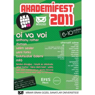 Akademifest 2011 Afiş Tasarımı yarışmasına tasarımcı GrafX tarafından sunulan  tasarım 