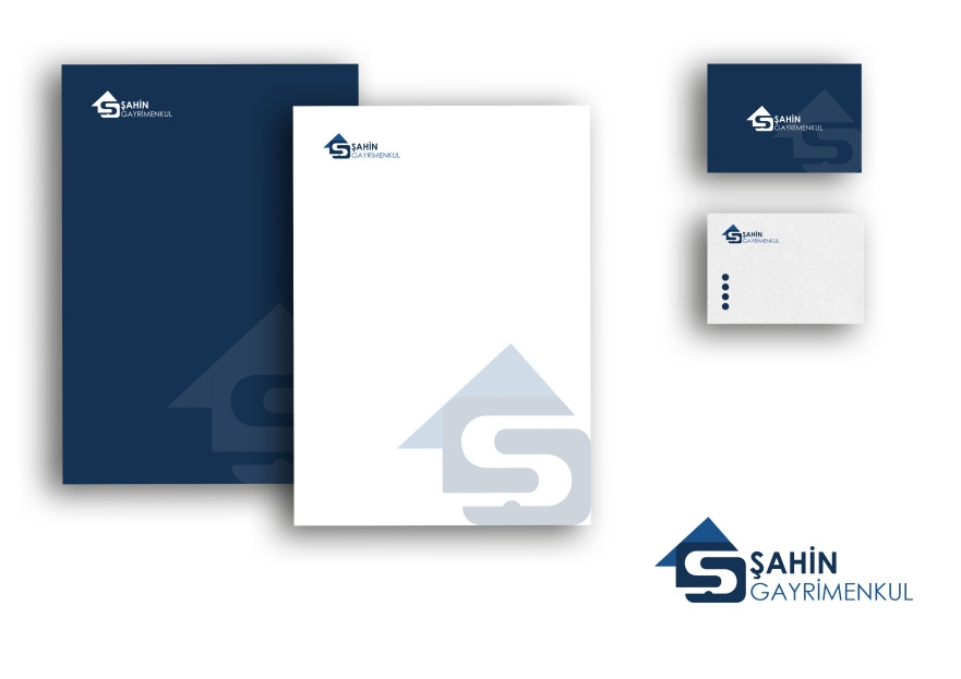 Şahin Gayrimenkul Logo + Kurumsal Kimlik yarışmasına tasarımcı fatfat tarafından sunulan  tasarım 