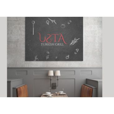 İngiltere'de Türk Restoranı -Tabela Logo yarışmasına tasarımcı ARTuncay tarafından sunulan  tasarım 