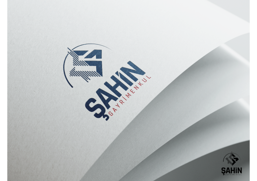 Şahin Gayrimenkul Logo + Kurumsal Kimlik yarışmasına tasarımcı GCLONR tarafından sunulan  tasarım 