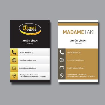 2 Marka Tek Kartvizit yarışmasına tasarımcı ayguncimen tarafından sunulan  tasarım 