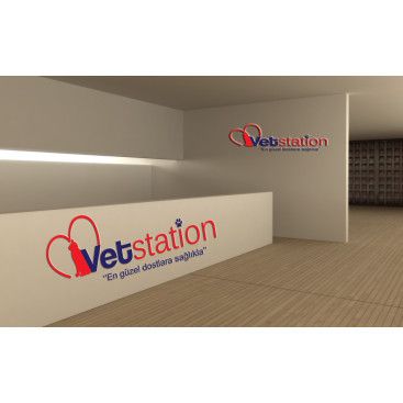 VET STATION VETERİNER KLİNİĞİ   LOGO  yarışmasına tasarımcı dream_design tarafından sunulan  tasarım 