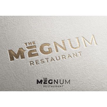 The Megnum Restoranı İçin Logo Tasarım. yarışmasına tasarımcı Metteyya tarafından sunulan  tasarım 
