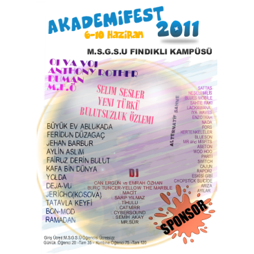 Akademifest 2011 Afiş Tasarımı yarışmasına tasarımcı Şen tarafından sunulan  tasarım 
